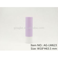 Encantadora plástico redondo batom tubo recipiente AG-LM623, copo tamanho 11.8/12.1/12.7mm, cor personalizada